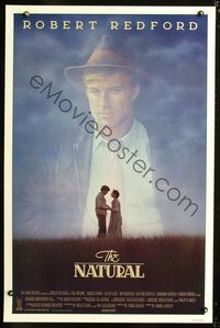 3u386 NATURAL int'l portrait style one-sheet poster '84 Robert Redford, Barry Levinson, baseball!