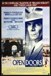 3u410 OPEN DOORS one-sheet movie poster '90 Gianni Amelio's Porte Aperte, Gian Maria Volonte!