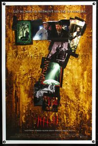 3u511 SEVEN style A teaser DS 1sh '95 David Fincher, Morgan Freeman, Brad Pitt!