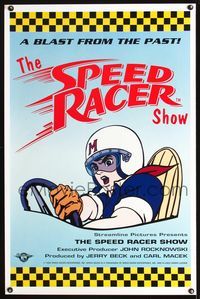 3u543 SPEED RACER SHOW one-sheet poster R92 classic car racing Japanese anime, great image of Speed!