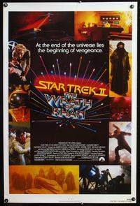 3u550 STAR TREK II signed 1sh '82 The Wrath of Khan, Leonard Nimoy, signed by Kirstie Alley!