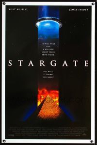 3u552 STARGATE DS one-sheet poster '94 Kurt Russell, James Spader, cool image of pyramid!