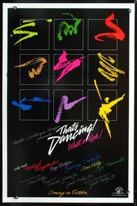 3u589 THAT'S DANCING advance one-sheet '85 Sammy Davis Jr., Gene Kelly, all-time best musicals!