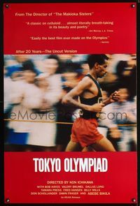 3u598 TOKYO OLYMPIAD one-sheet poster R86 Kon Ichikawa, Olympics in Japan, cool image of runner!