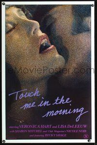 3u600 TOUCH ME IN THE MORNING one-sheet '81 super close up of Vernoca Hart in throes of ecstasy!