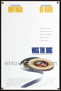 3u639 WAG THE DOG DS one-sheet '97 Dustin Hoffman, Robert De Niro, directed by Barry Levinson!