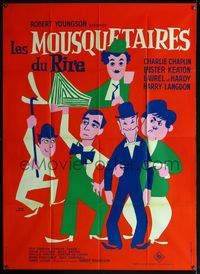 3v429 30 YEARS OF FUN French 1p '63 Laurel & Hardy, Chaplin, Keaton & Langdon by Helene le Breton!