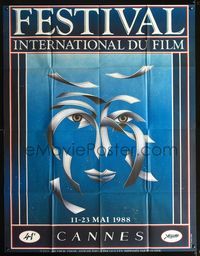 3v431 41E FESTIVAL INTERNATIONAL DU FILM French one-panel '88 Cannes, cool artwork by Timbor Timar!