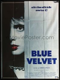 3v458 BLUE VELVET French 1panel '86 David Lynch, different c/u of Rossellini peeking through door!
