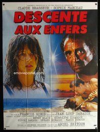 3v491 DESCENTE AUX ENFERS French one-panel '86 close up of Claude Brasseur & sexy Sophie Marceau!