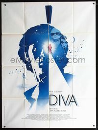 3v498 DIVA French one-panel poster '82 Jean Jacques Beineix, French New Wave, cool art by Ferracci!