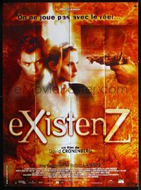 3v511 EXISTENZ French one-panel '99 David Cronenberg, cool image of Jennifer Jason Leigh & Jude Law!