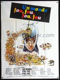 3v565 IT'S A MAD, MAD, MAD, MAD WORLD French one-panel movie poster '64 great Jack Davis artwork!