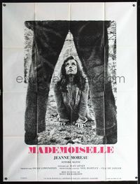 3v606 MADEMOISELLE French 1panel '66 Jeanne Moreau kneeling on ground, directed by Tony Richardson!