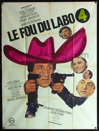 3v607 MADMAN OF LAB FOUR French 1panel '67 Jacques Besnard's Le Fou du labo IV, wacky cowboy image!