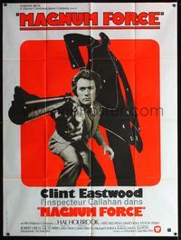 3v610 MAGNUM FORCE French one-panel poster '73 Clint Eastwood is Dirty Harry pointing his huge gun!