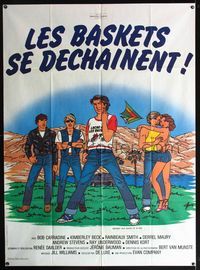 3v614 MASSACRE AT CENTRAL HIGH French 1p '76 Robert Carradine, strangely peaceful cartoony image!