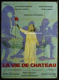 3v616 MATTER OF RESISTANCE French 1p '66 Jean-Paul Rappeneau's La Vie de Chateau,Deneuve,Tevlun art
