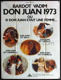 3v623 MS. DON JUAN French one-panel poster '73 many images of sexy Brigitte Bardot, Roger Vadim