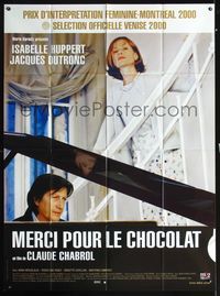 3v631 NIGHTCAP French 1panel '00 Claude Chabrol, pretty Isabelle Huppert, Jacques Dutronc at piano!