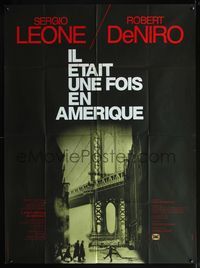 3v636 ONCE UPON A TIME IN AMERICA French one-panel '84 Sergio Leone, cool image of New York bridge!