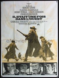 3v637 ONCE UPON A TIME IN THE WESTFrench 1p R70s Leone, Cardinale, Fonda, Bronson, Robards!