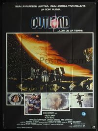 3v640 OUTLAND French one-panel poster '81 cool different images of Sean Connery on Jupiter's moon!