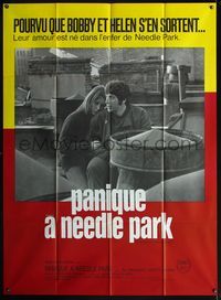 3v641 PANIC IN NEEDLE PARK French 1p '71 different image of heroin addicts Al Pacino & Kitty Winn!