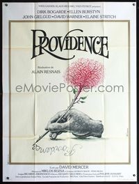 3v654 PROVIDENCE French 1p '77 Alain Resnais, cool art of hand writing w/tree pencil by Ferracci!
