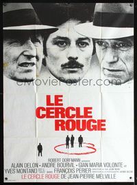 3v659 RED CIRCLE French 1panel '70 Jean-Pierre Melville's Le Cercle Rouge, Alain Delon, cool image!