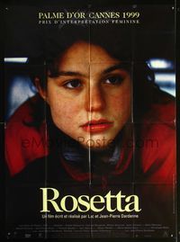 3v663 ROSETTA French one-panel '99 Jean-Pierre Dardenne, super close up of young Emilie Dequenne!