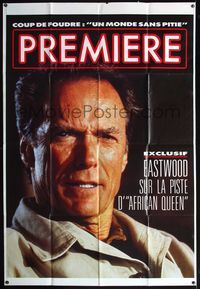 3v708 WHITE HUNTER, BLACK HEART French 1p '90 close up of Clint Eastwood as director John Huston!