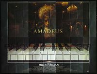 3v369 AMADEUS French 8p movie poster '84 Milos Foreman, great image of Tom Hulce as Mozart at piano!