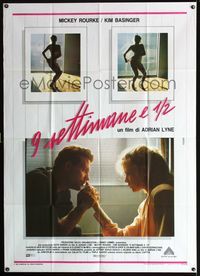 3v197 9 1/2 WEEKS Italian one-panel '86 Mickey Rourke, sexiest images of Kim Basinger stripping!