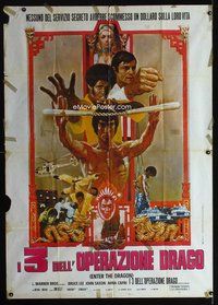 3v243 ENTER THE DRAGON Italian 1p R70s Bruce Lee kung fu classic, the movie that made him a legend!