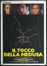 3v291 MEDUSA TOUCH Italian one-panel '78 Richard Burton is the man with telekinesis, cool image!