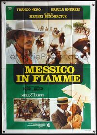 3v293 MEXICO IN FLAMES Italian 1panel '83 Sergei Bondarchuk's Krasnye Kolokola, Nero, Ursula Andress