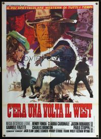 3v302 ONCE UPON A TIME IN THE WEST Italian 1panel R70s Sergio Leone, Cardinale, Fonda, different art!