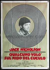 3v303 ONE FLEW OVER THE CUCKOO'S NEST Italian one-panel '76 Jack Nicholson, Milos Forman, different!