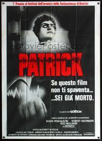 3v307 PATRICK Italian 1panel '79 Australian horror, he was deaf, dumb & blind but had a 6th sense!