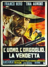 3v313 PRIDE & VENGEANCE Italian 1panel '68 L'Uomo, L'Orgoglio, La Vendetta, art of Nero as Django!