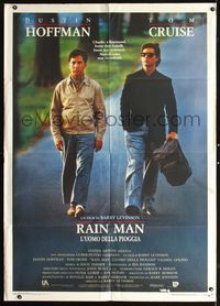 3v315 RAIN MAN Italian 1panel '88 Tom Cruise & autistic Dustin Hoffman, directed by Barry Levinson!