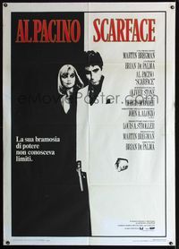 3v327 SCARFACE Italian one-panel '84 Al Pacino as Tony Montana, Michelle Pfeiffer, De Palma & Stone!