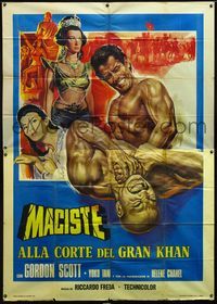 3v180 SAMSON & THE 7 MIRACLES OF THE WORLD Italian 2p '62 Maciste Alla Corte Del Gran Khan, cool!