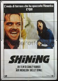 3v183 SHINING Italian 2p '80 Stephen King, Stanley Kubrick's masterpiece starring Jack Nicholson!
