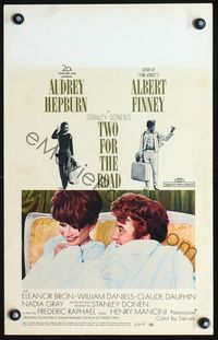 3v120 TWO FOR THE ROAD WC '67 art of Audrey Hepburn & Albert Finney, directed by Stanley Donen!