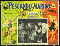 3w208 AIN'T MISBEHAVIN' Mexican movie lobby card '55 sexy Piper Laurie & Mamie Van Doren!