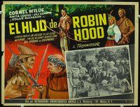 3w235 BANDIT OF SHERWOOD FOREST Mexican LC '45 Cornel Wilde, cool art of Robin Hood & Friar Tuck!