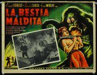 3w242 BEAST FROM HAUNTED CAVE Mexican LC '59 Roger Corman, great image of man in cave in peril!