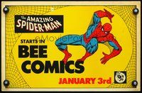 3w096 AMAZING SPIDER-MAN COMIC STRIP special 11x17 '77 cool Romita art of Spidey & Disney bee logo!
